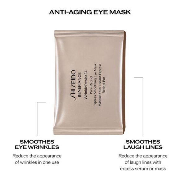 SHISEIDO Benefiance Pure Retinol Express Smoothing Eye Masks (4) - Picture 1 of 6